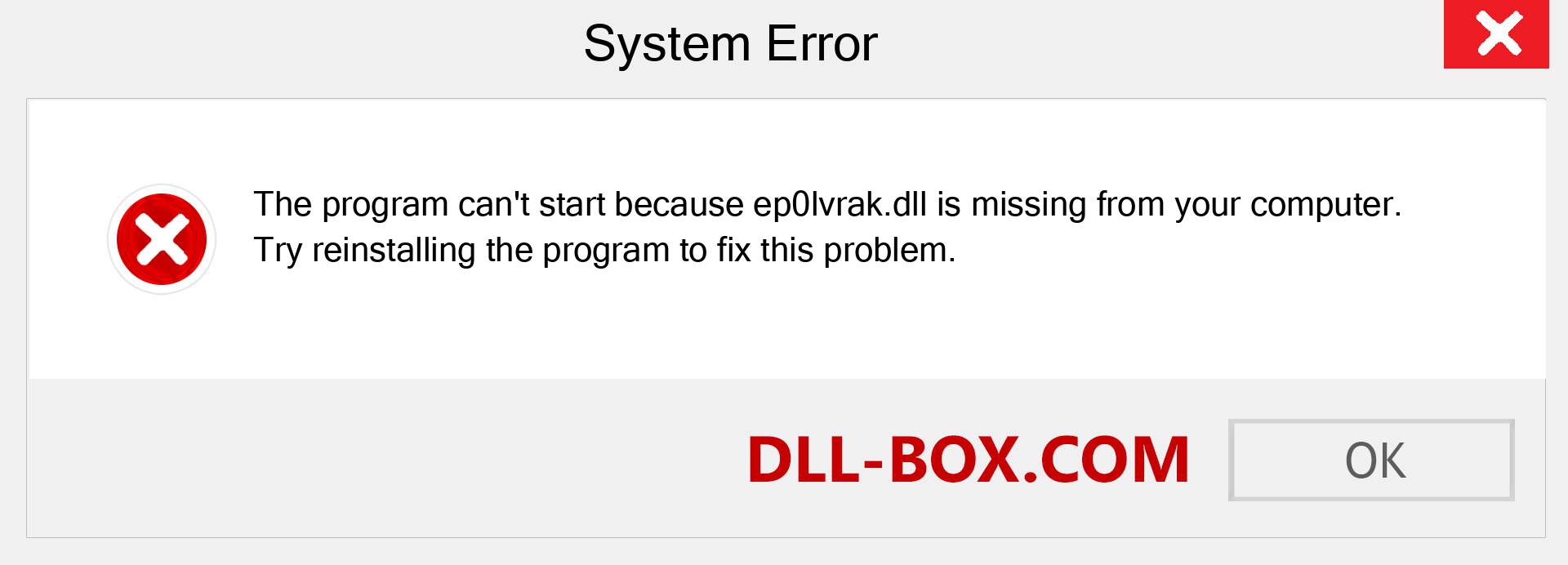  ep0lvrak.dll file is missing?. Download for Windows 7, 8, 10 - Fix  ep0lvrak dll Missing Error on Windows, photos, images